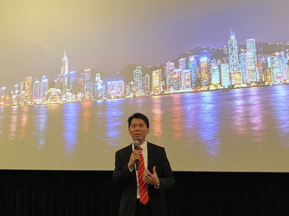 Special Representative for Hong Kong Economic and Trade Affairs to the EU, Mr Eddie Cheung, addresses the audience at the Asian Film Festival in Venice.